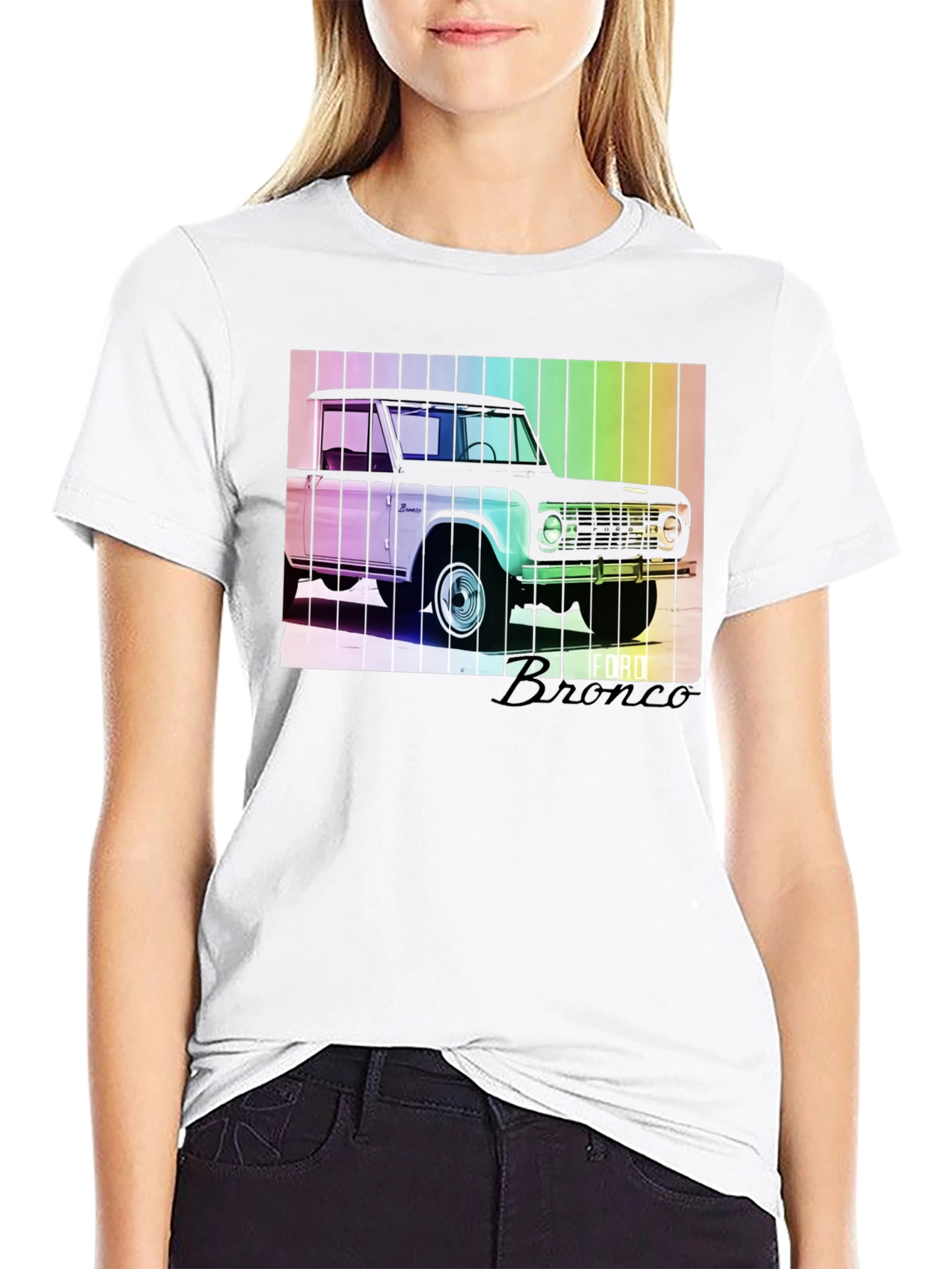 Black Retro Ford Bronco Graphic Tee view 9