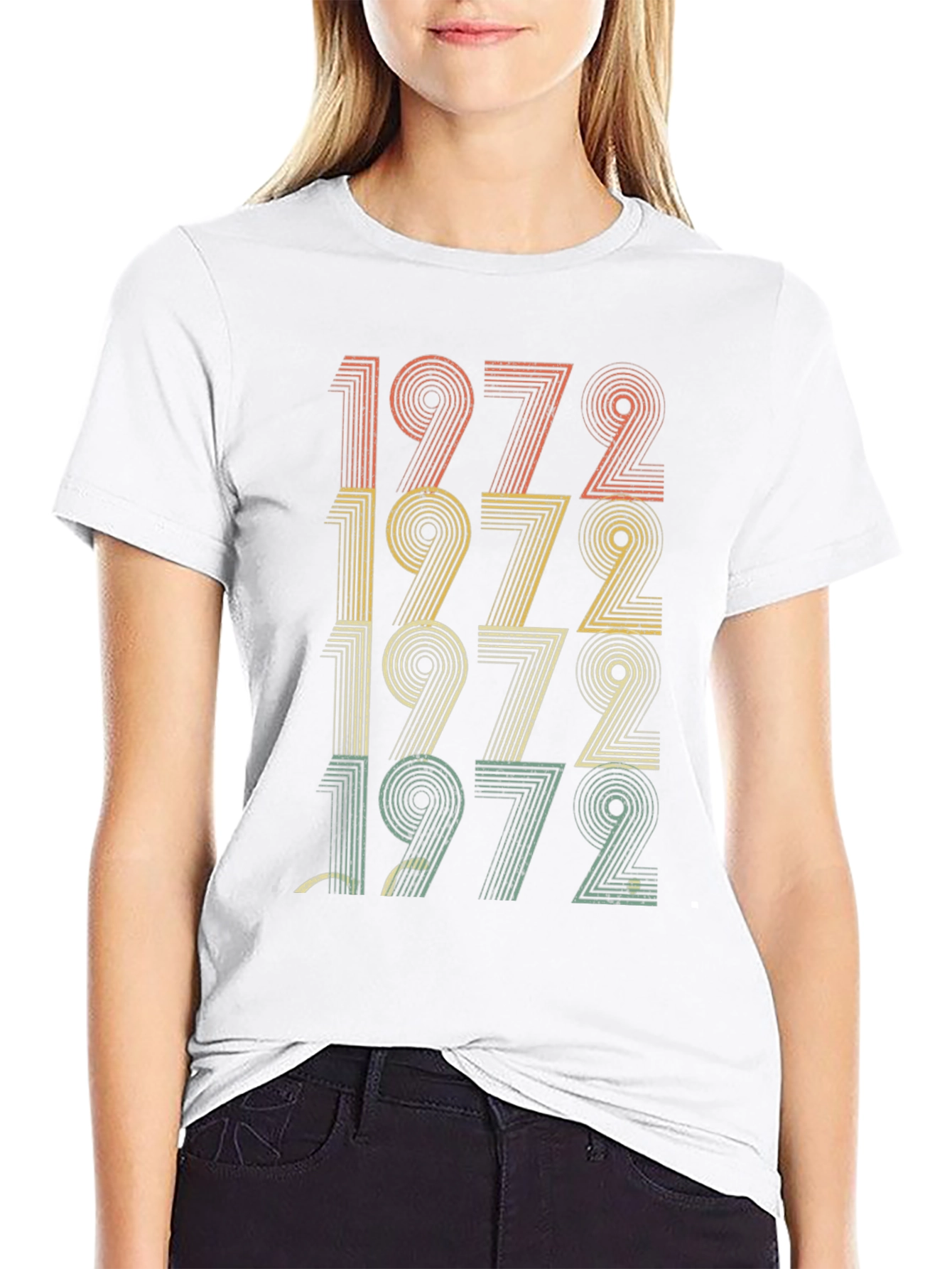 Black Vintage 1972 T-Shirt - Retro Birthday Tee view 9
