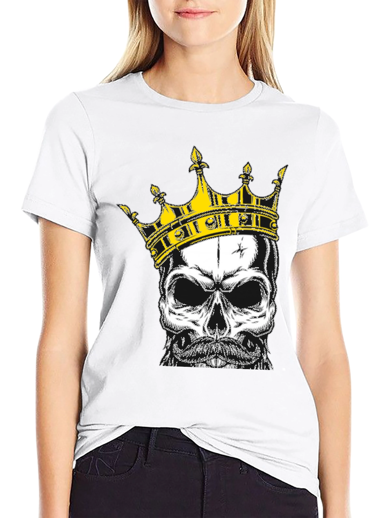 Black Skull King Graphic Tee - Black T-Shirt view 9