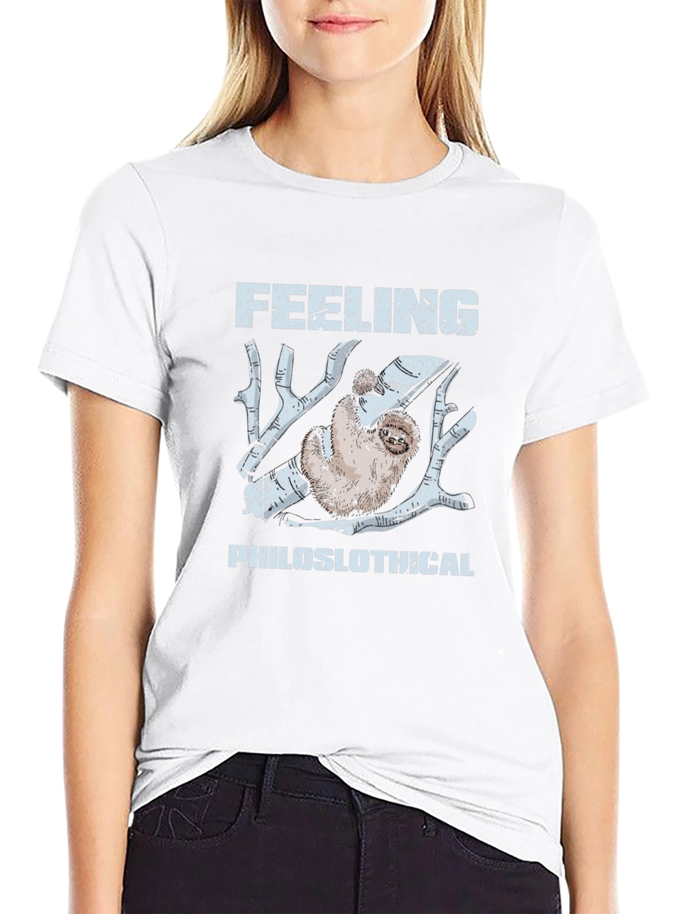 Black Philoslothical T-Shirt - Feeling Slothy & Philosophical view 9