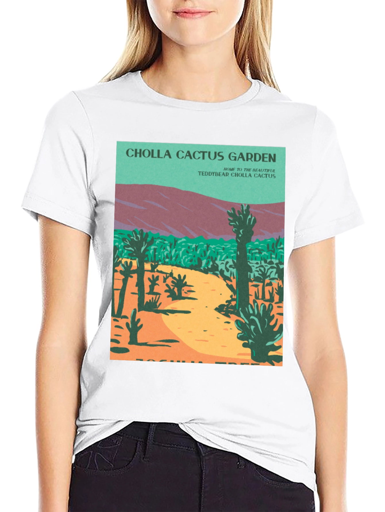 Black Cholla Cactus Garden Graphic Tee view 9