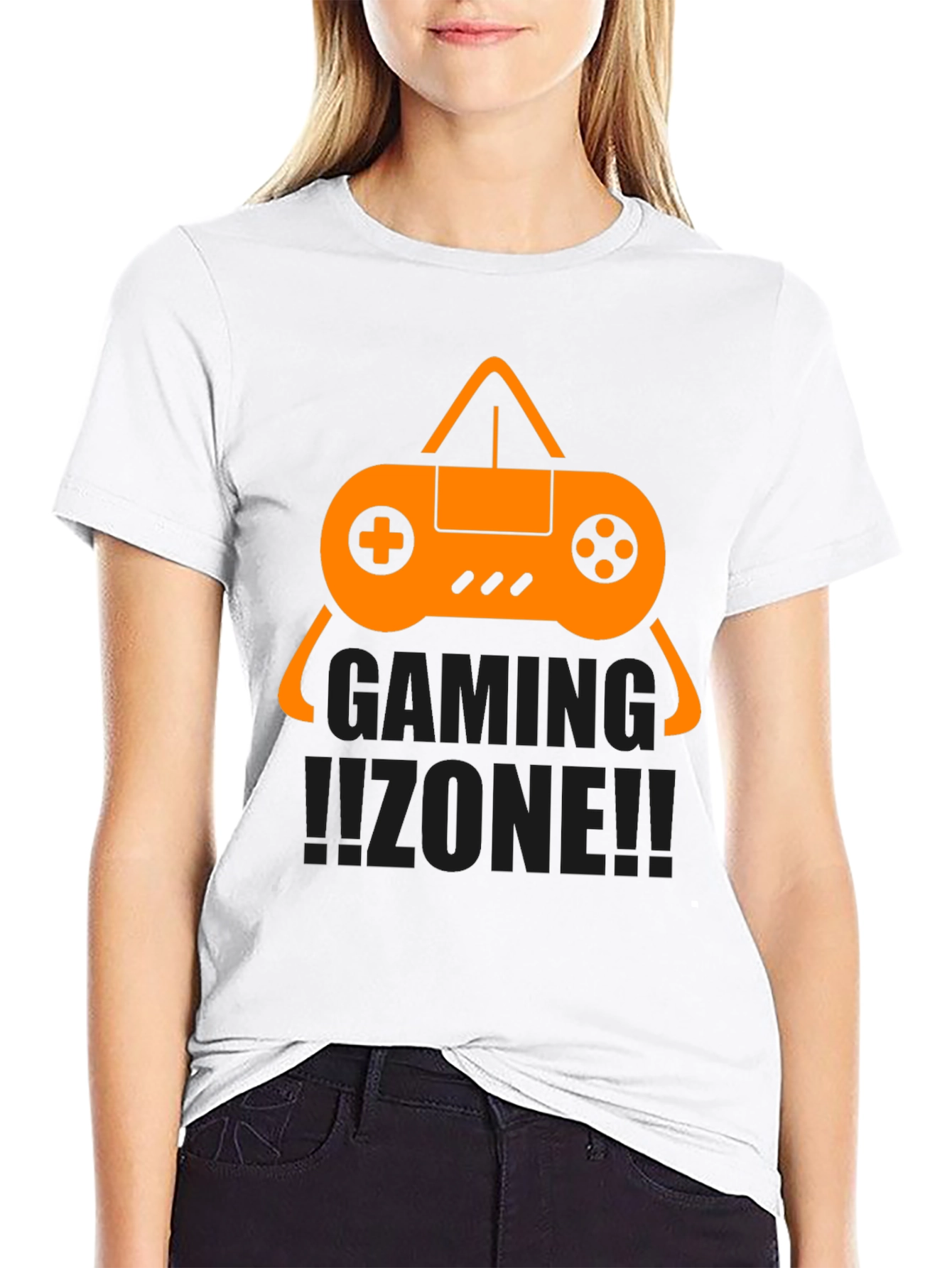Black Gaming Zone Black T-Shirt view 9