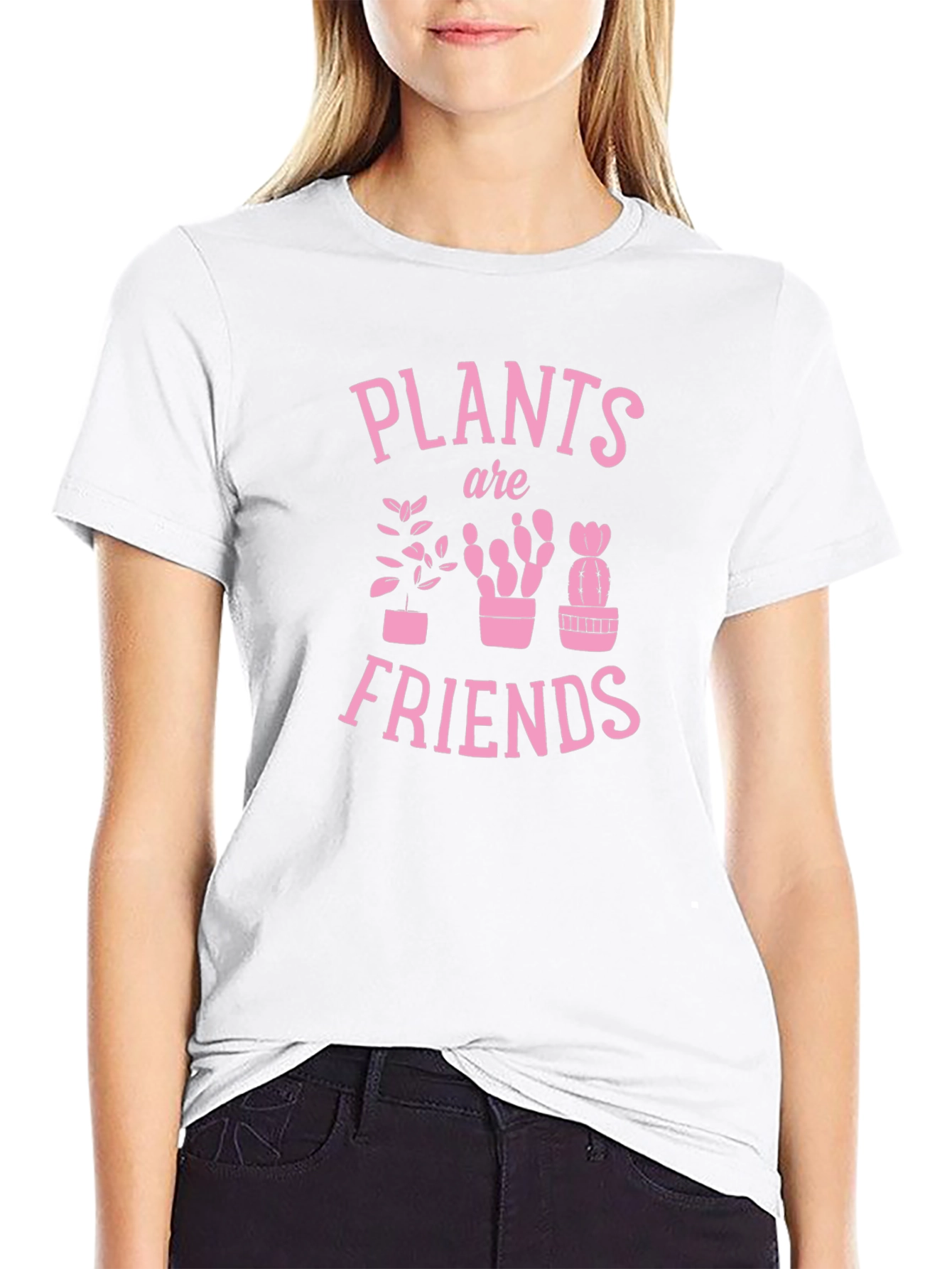 Black Plants Are Friends Graphic Tee - Black T-Shirt view 9