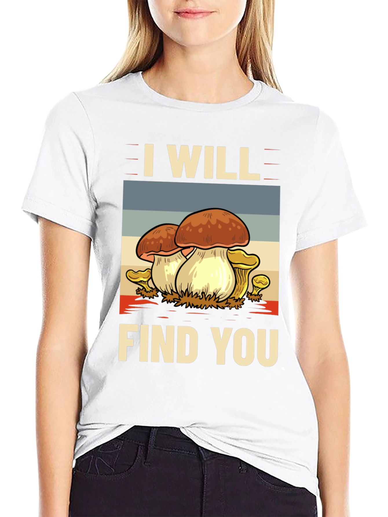 Black Mushroom Hunter T-Shirt - I Will Find You view 9