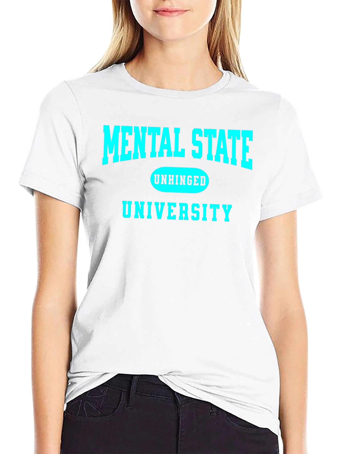 Black Mental State Unhinged University Graphic Tee view 9