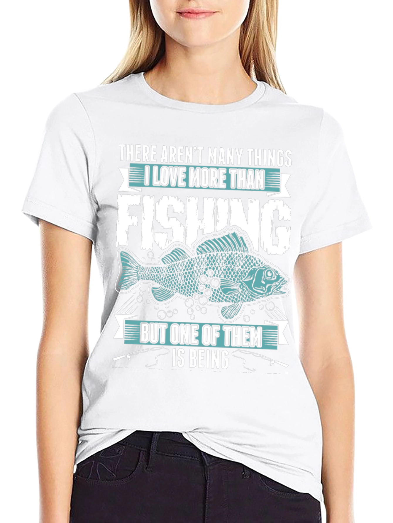 Black Fishing Lover T-Shirt - Many Things I Love view 9