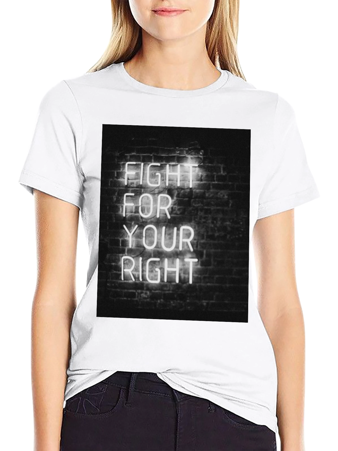 Black Fight For Your Right Tee view 9