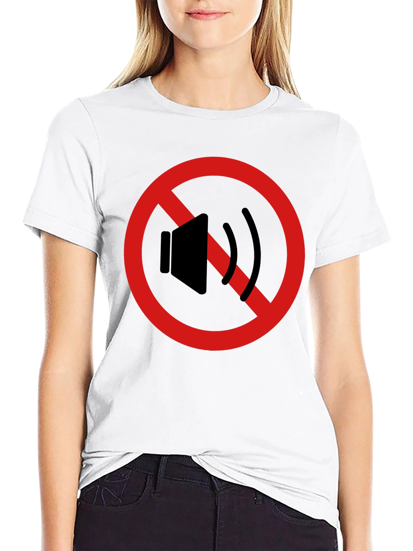 Black Silence Please T-Shirt - Anti-Noise Graphic Tee view 9