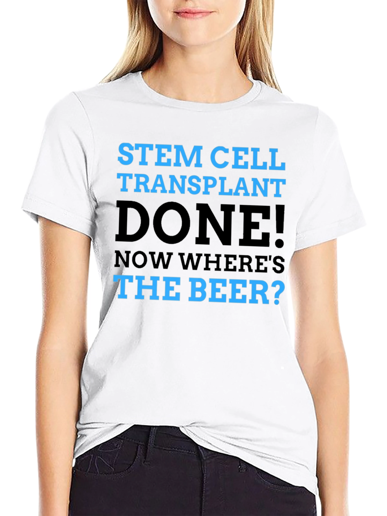 Black Stem Cell Transplant Done! Novelty Graphic T-Shirt view 9