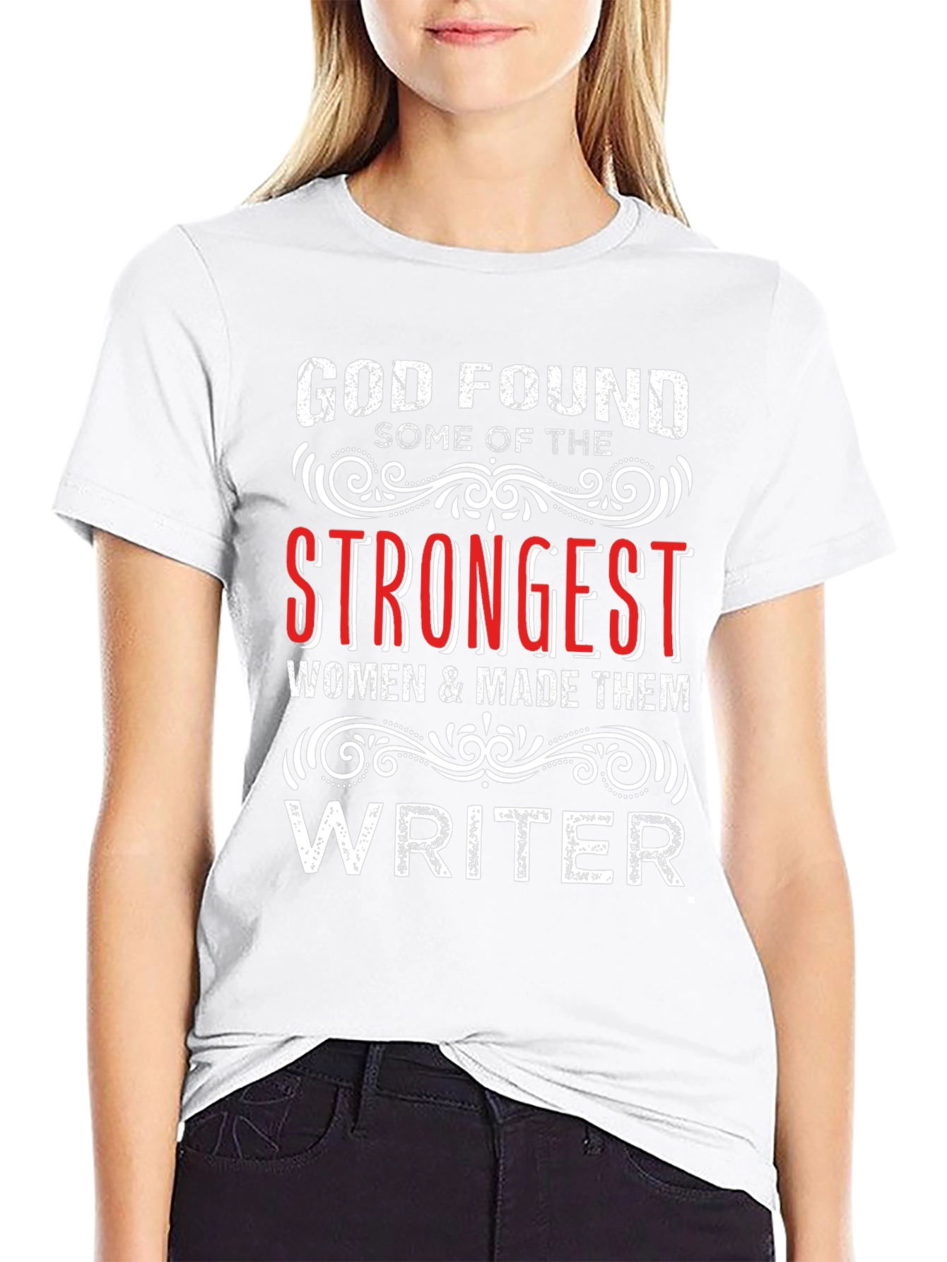 Black God Found Strongest Women Writer T-Shirt view 9