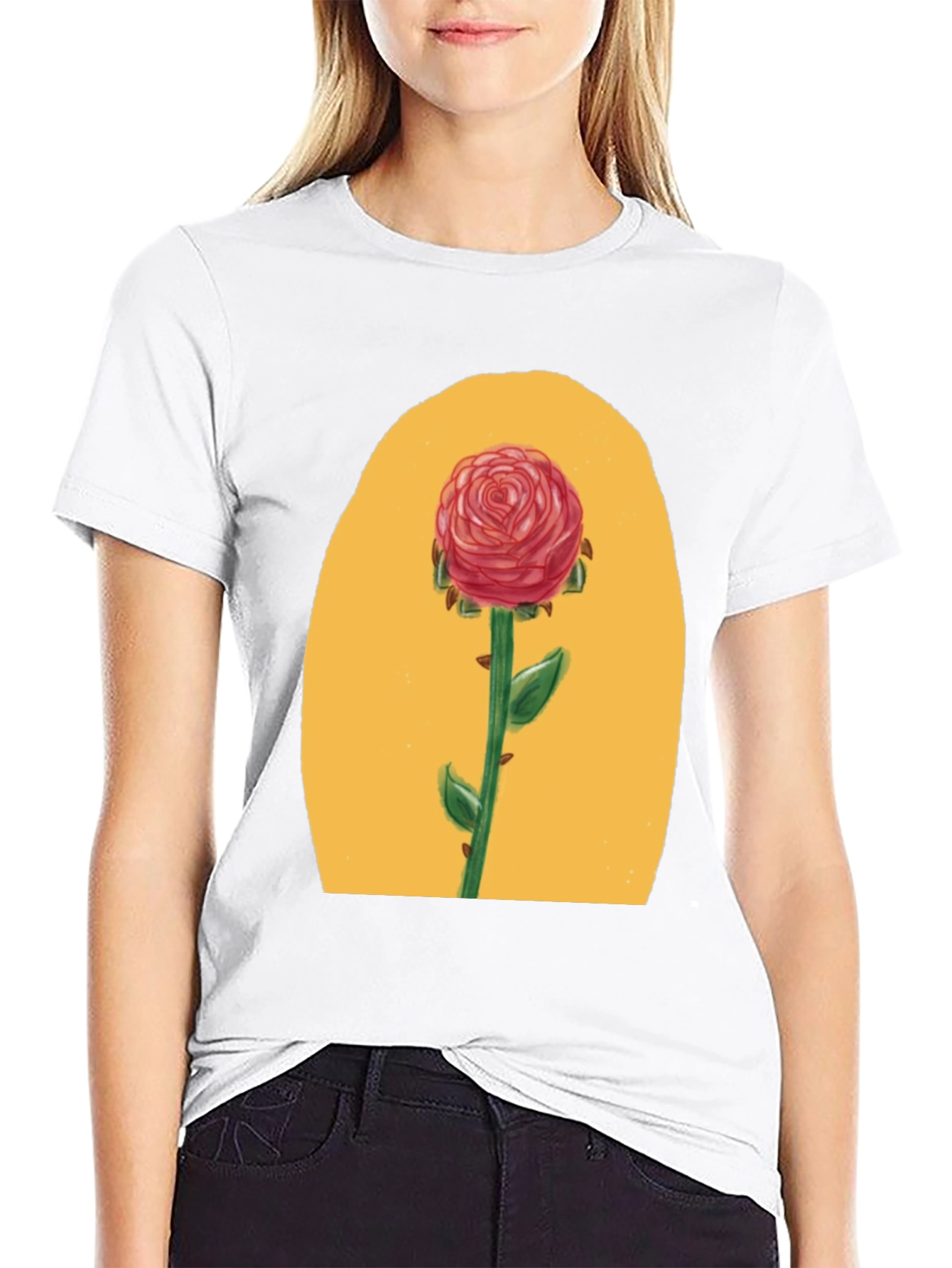 Black Rose Graphic Tee - Beauty & Beast Inspired view 9