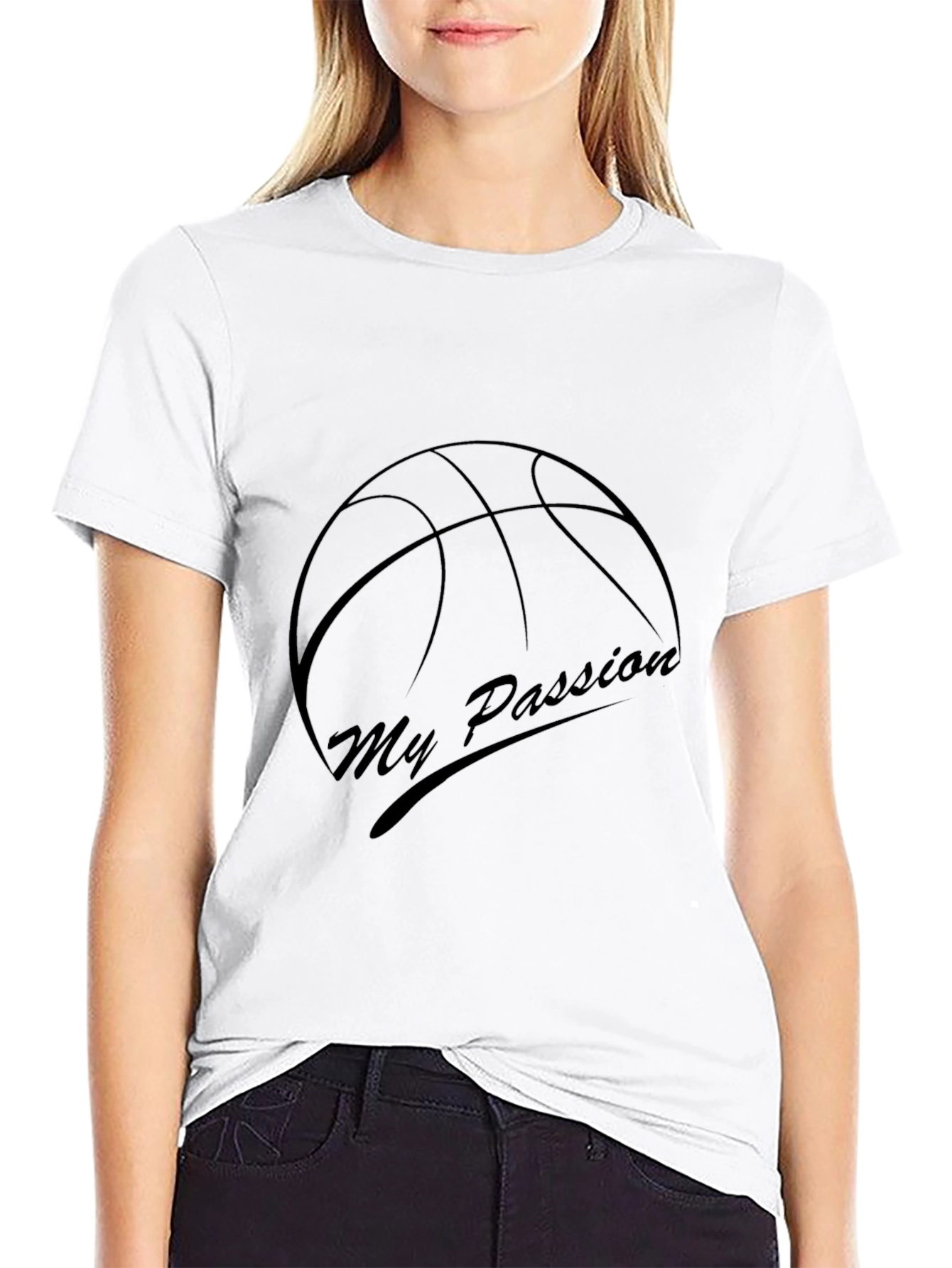 Black My Passion Basketball Graphic T-Shirt view 9