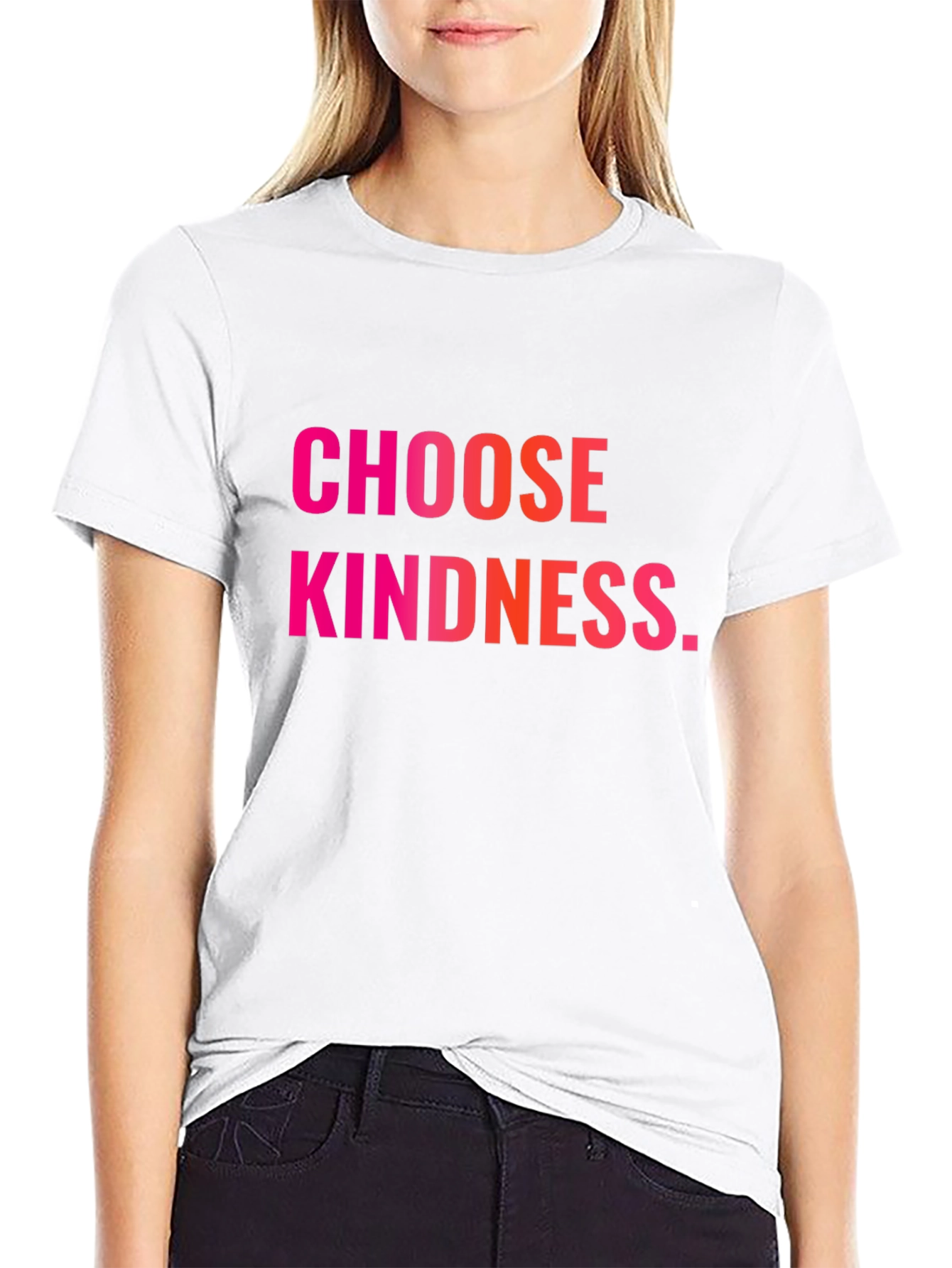 Black Choose Kindness Black Graphic T-Shirt view 9