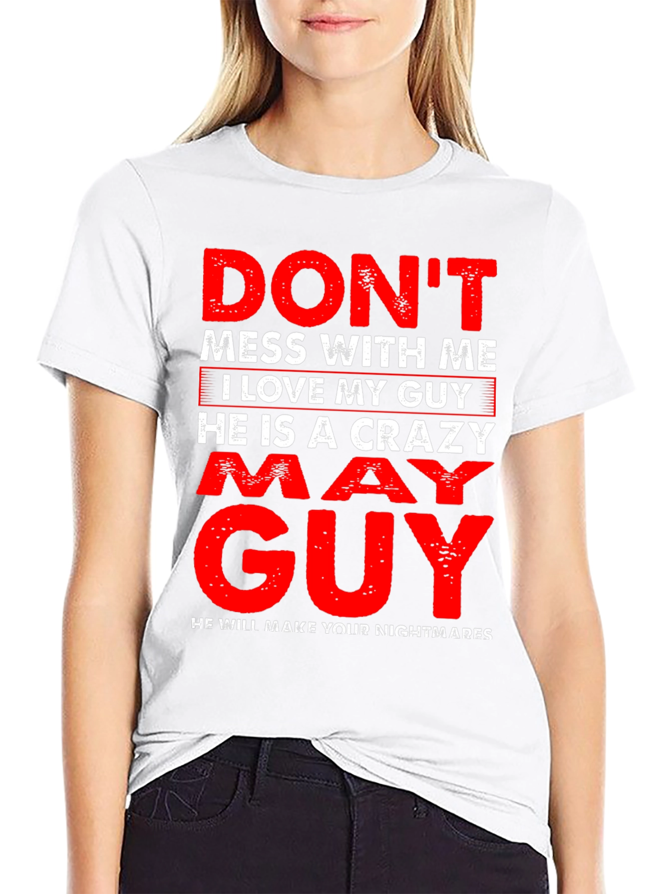 Black Don't Mess With Me May Guy T-Shirt view 9