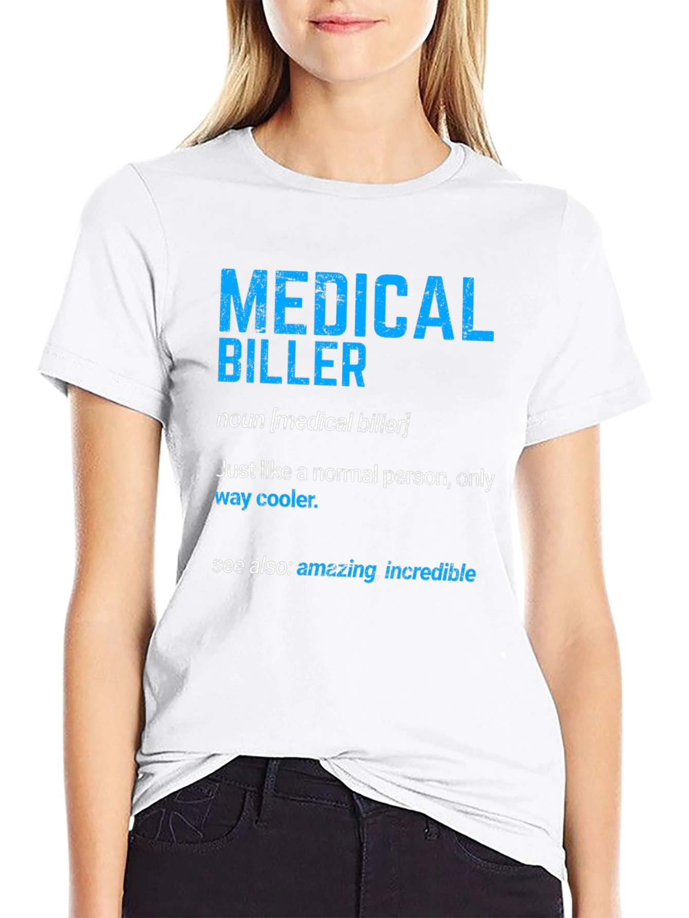 Black Medical Biller Definition T-Shirt view 9