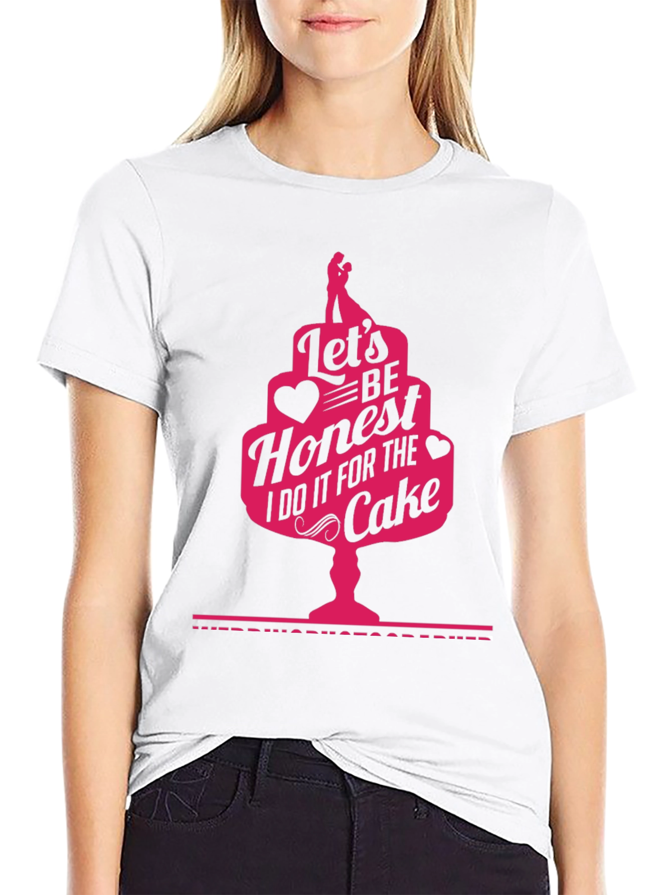 Black Let's Be Honest, I Do It For The Cake T-Shirt view 9