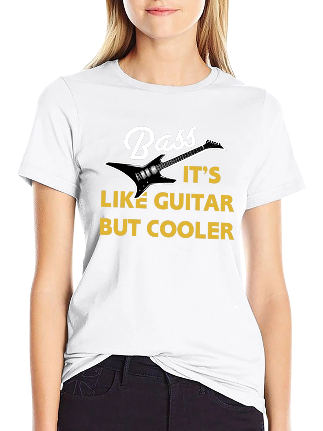 Black Bass Guitar T-Shirt: It's Like Guitar But Cooler! view 9