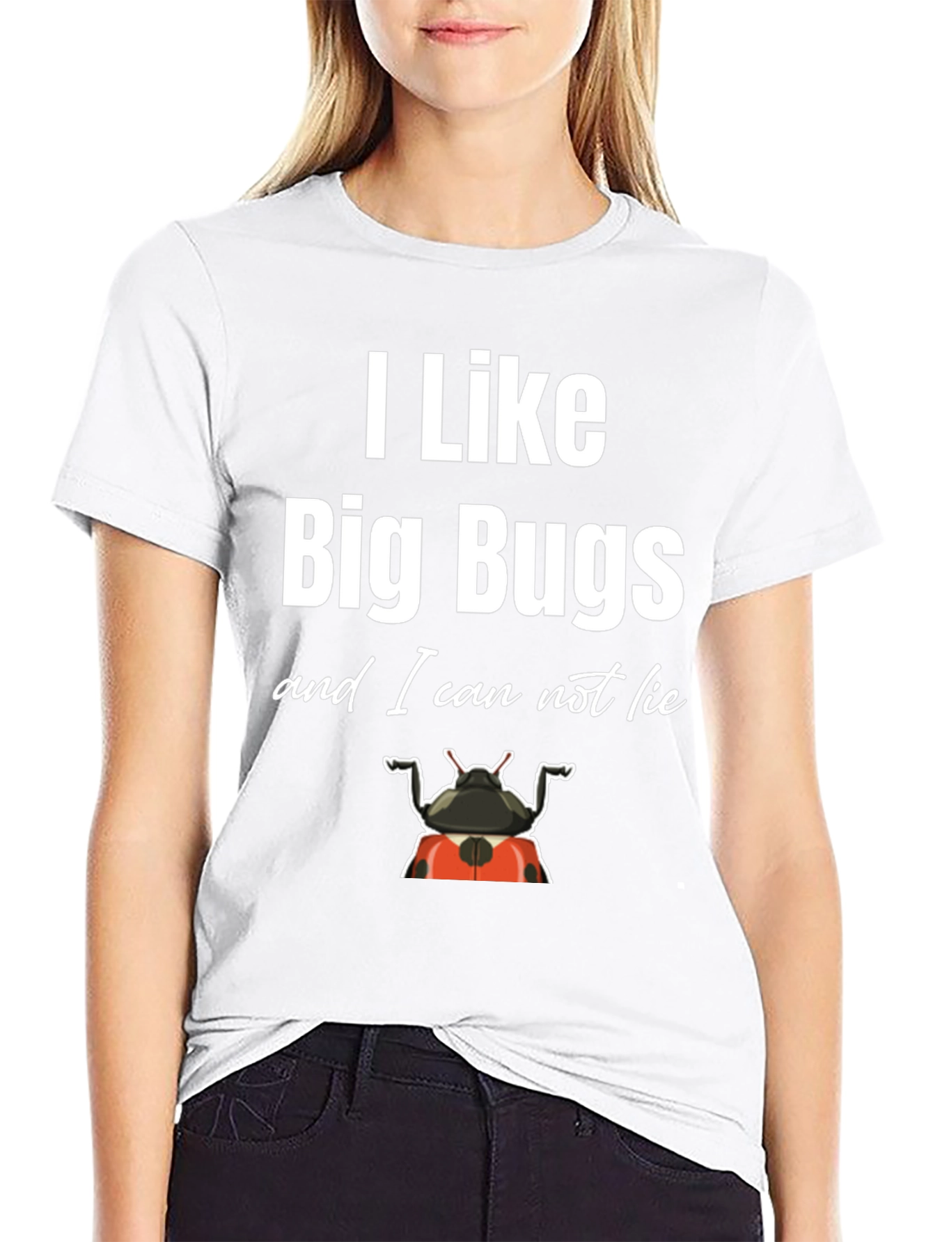Black I Like Big Bugs Funny Graphic T-Shirt view 9