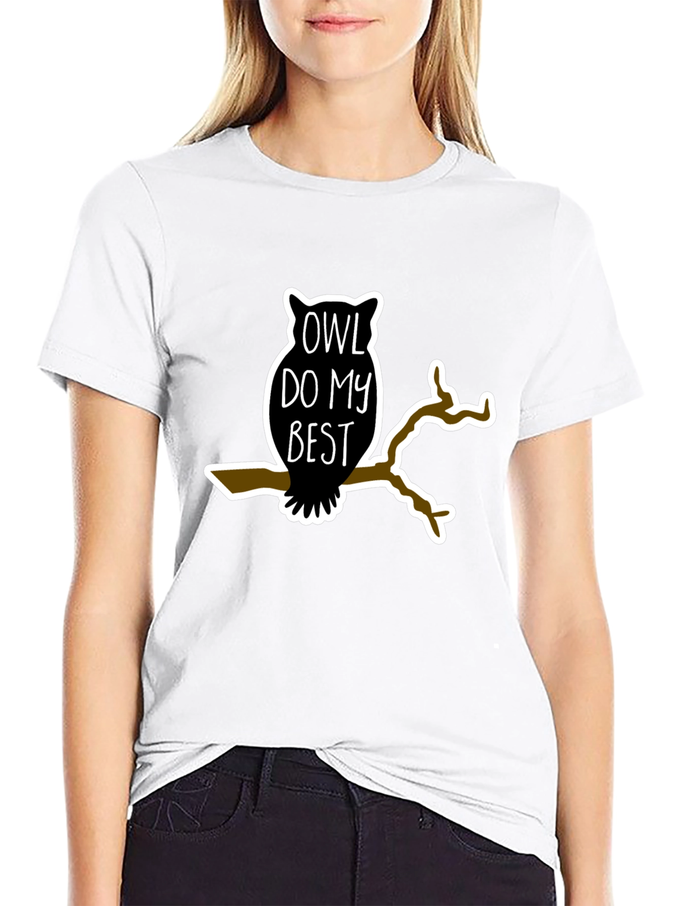 Black Owl Do My Best Black Graphic Tee view 9