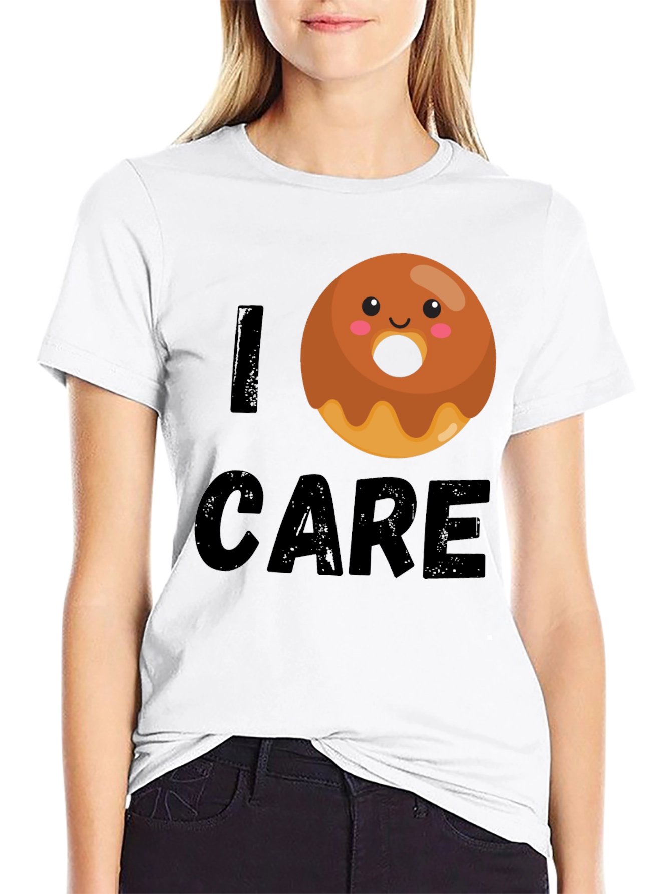 Black I Donut Care Graphic Tee view 9