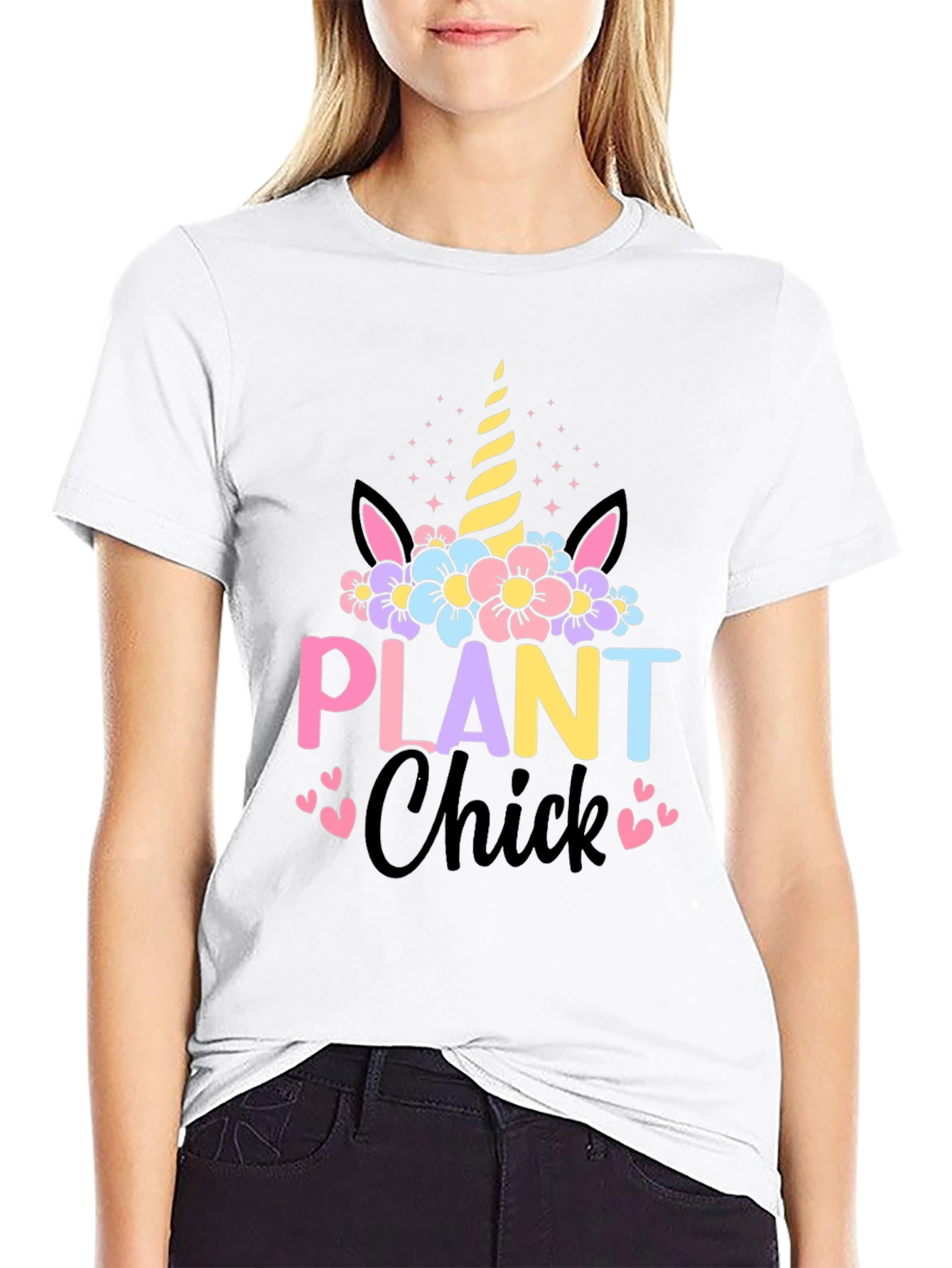 Plant Chick Unicorn Graphic T-Shirt - 9