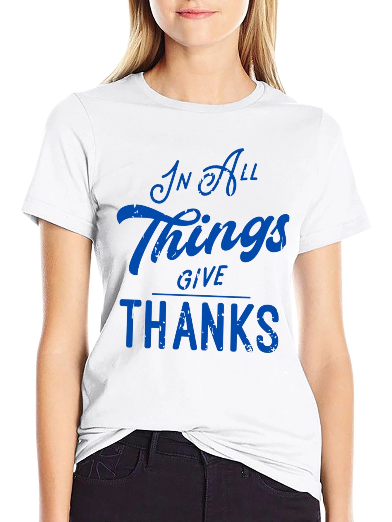 Black In All Things Give Thanks Tee view 9