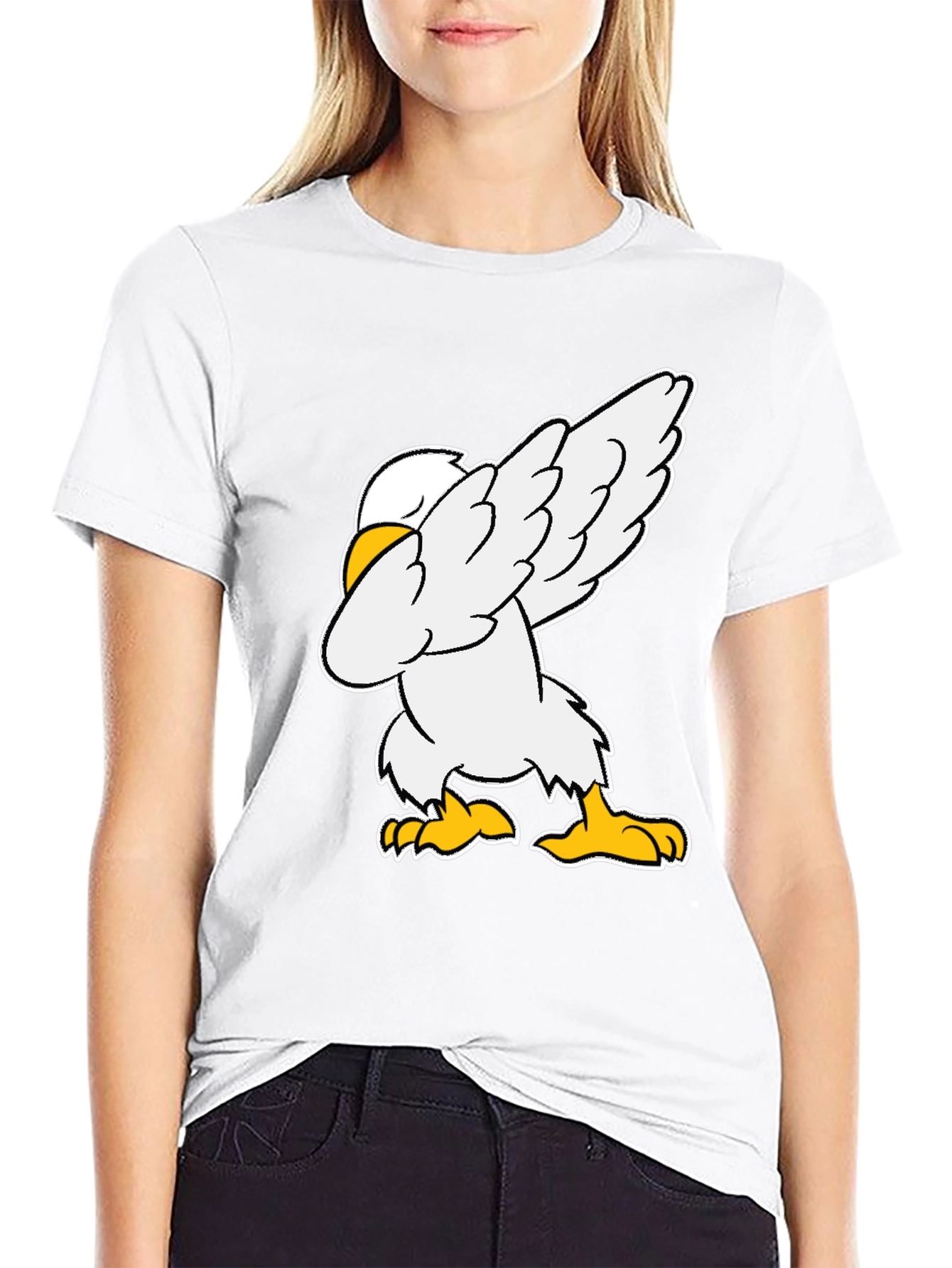 Black Dabbing Chicken Graphic Tee - Black view 9