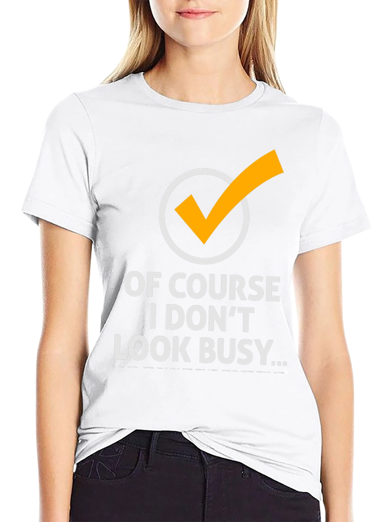 Black Funny 'Of Course I Don't Look Busy' Graphic Tee view 9