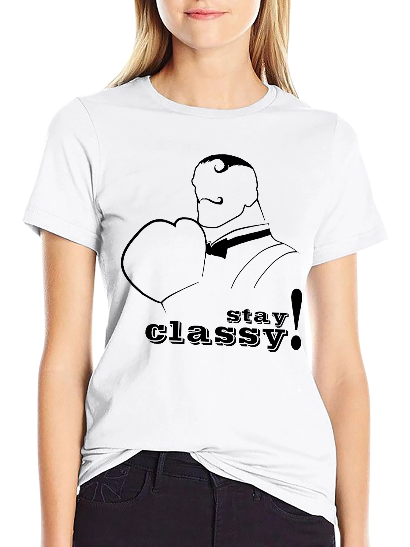 Black Stay Classy Black T-Shirt view 9