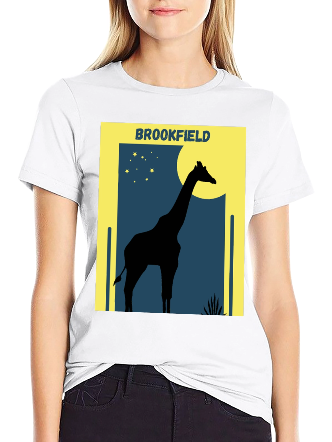 Black Brookfield Giraffe T-Shirt: Graphic Tee view 9