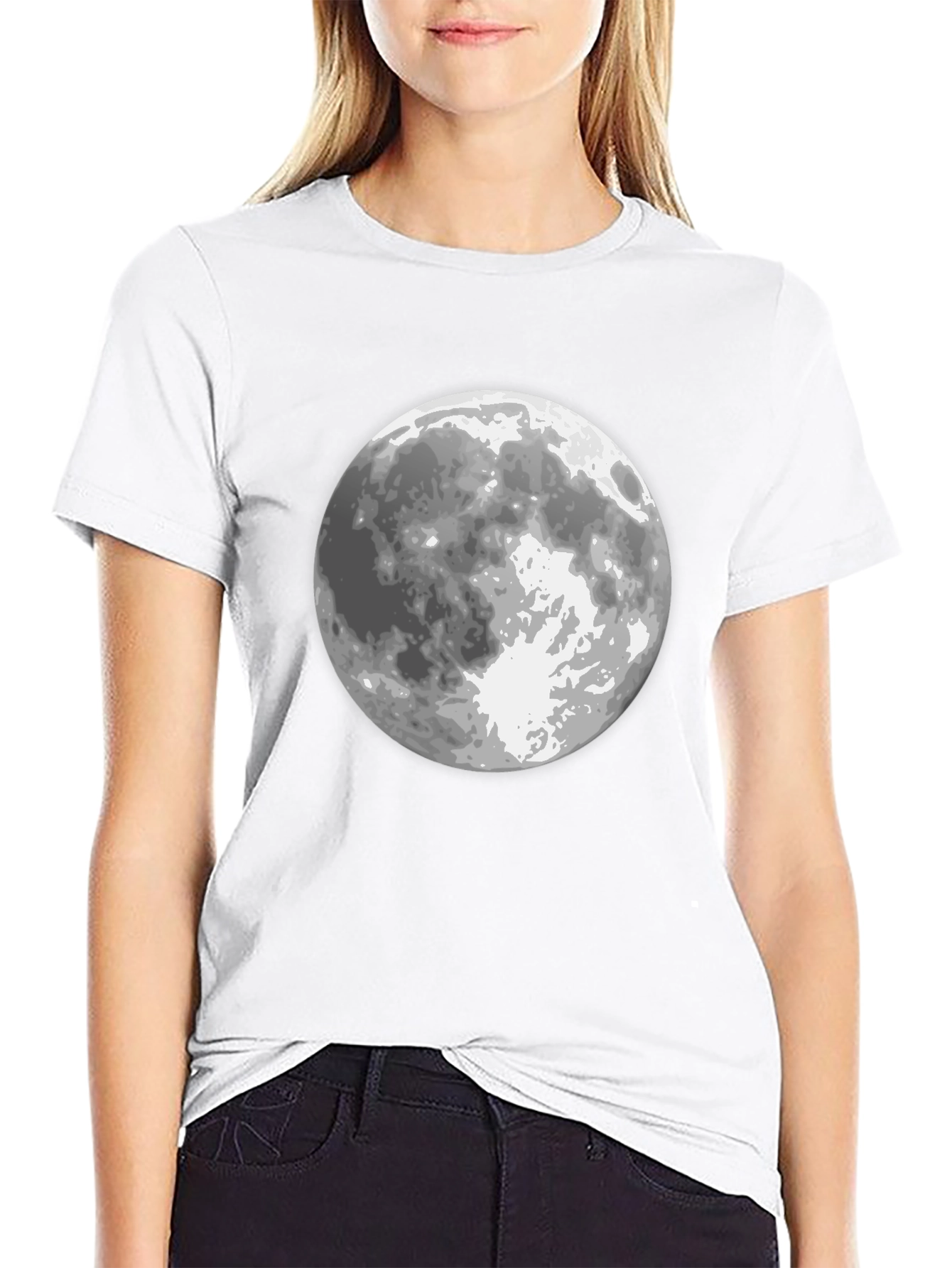 Black Moon Graphic Black T-Shirt for Men view 9