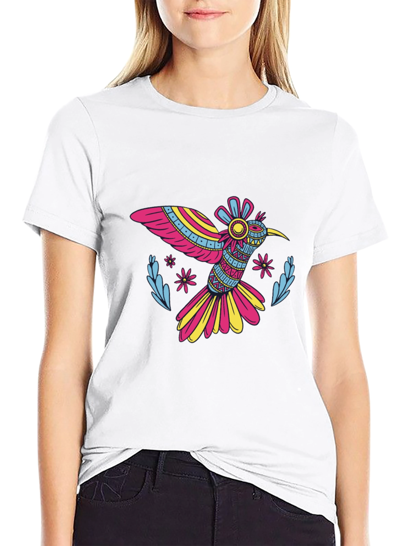 Black Hummingbird Graphic T-Shirt - Vibrant & Stylish! view 9
