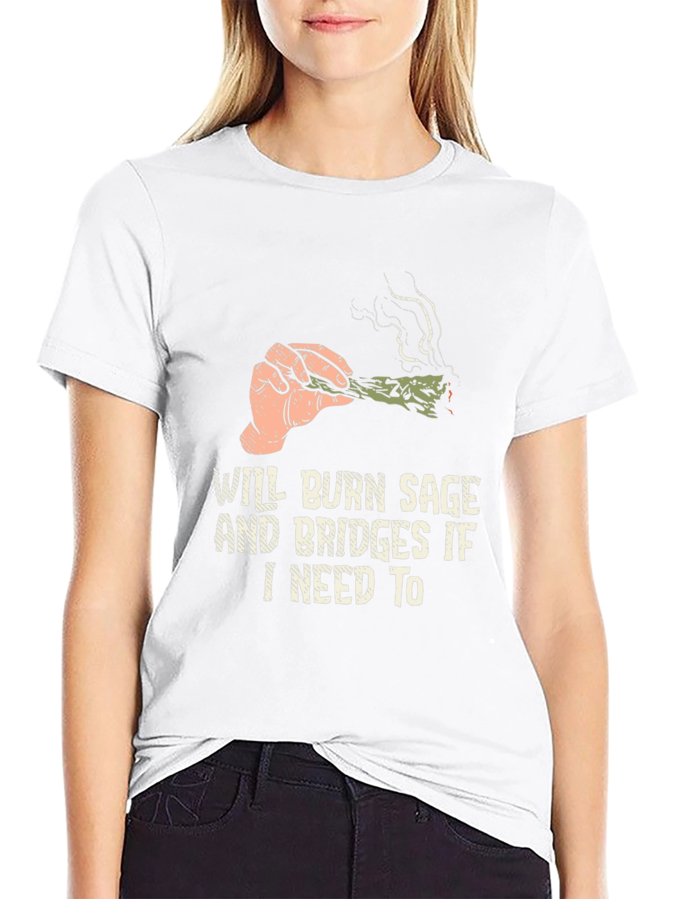 Black Burn Sage Graphic Tee - Humor T-Shirt view 9
