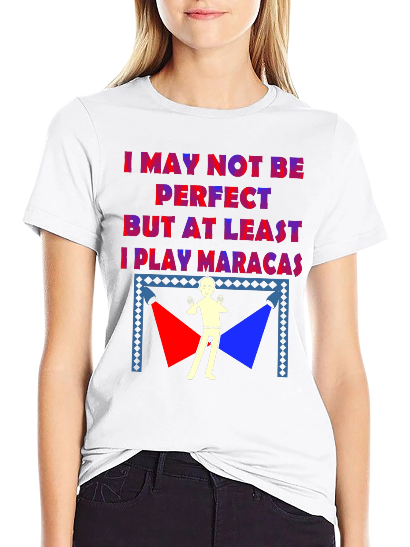 Black Funny Maraca Player T-Shirt view 9