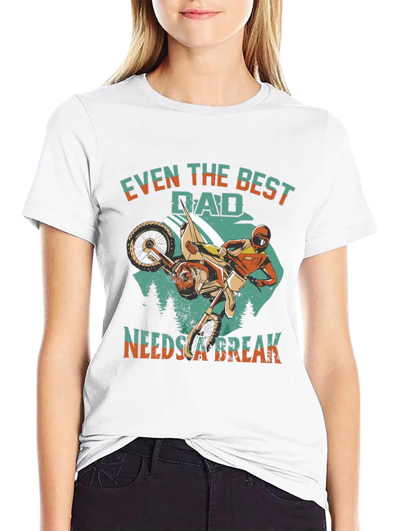 Black Best Dad Needs a Break T-Shirt view 9