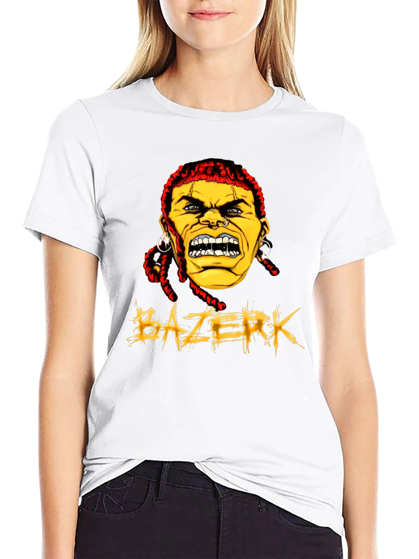Black BAZERK Graphic Tee - Men's Black Crew Neck view 9