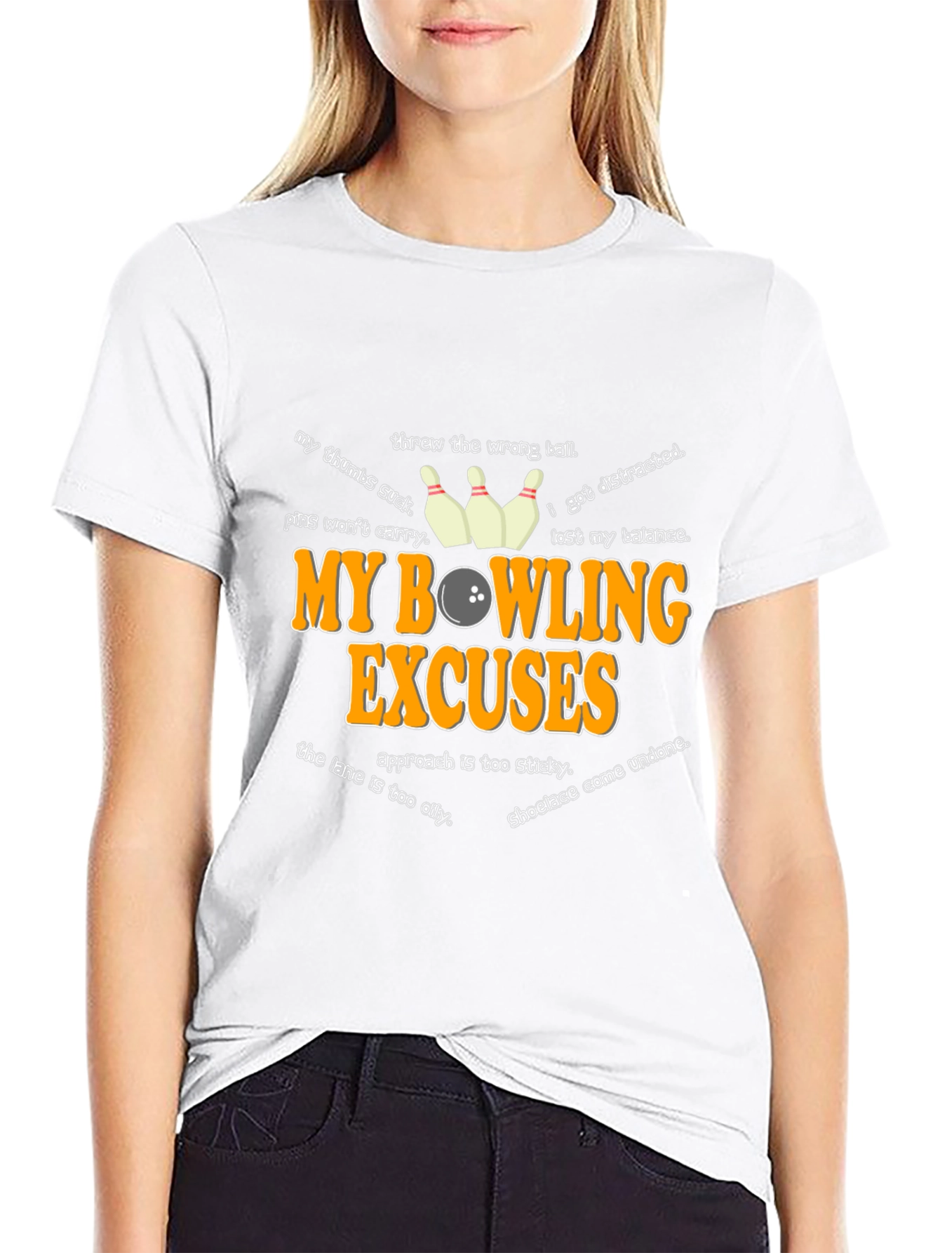 Black My Bowling Excuses T-Shirt Funny Bowler Tee view 9