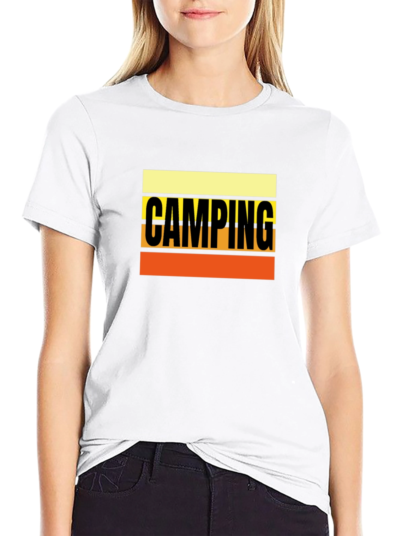Black Camping Graphic T-Shirt, Outdoor Adventure Tee view 9