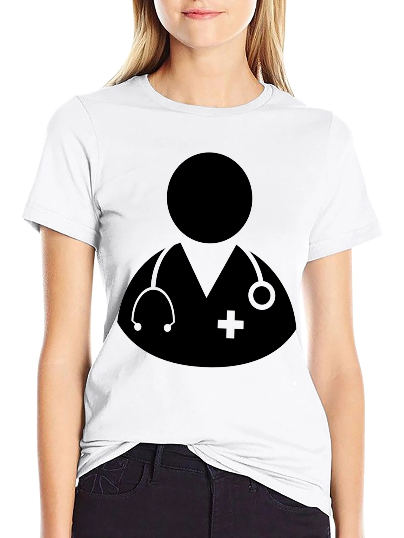Black Doctor Graphic Black T-Shirt - Medical Professional Tee view 9