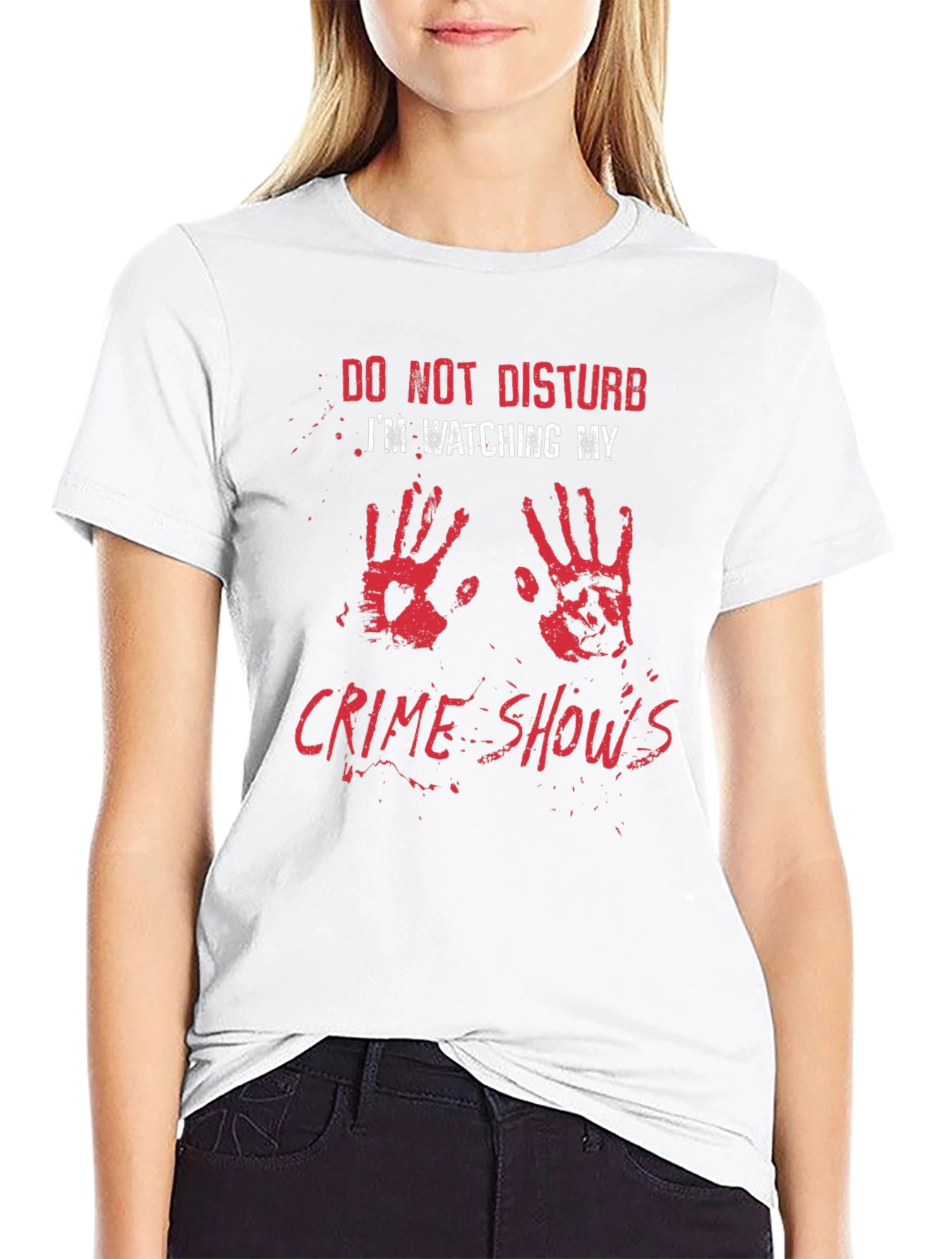 Black Crime Show Fan T-Shirt: Do Not Disturb Graphic Tee view 9