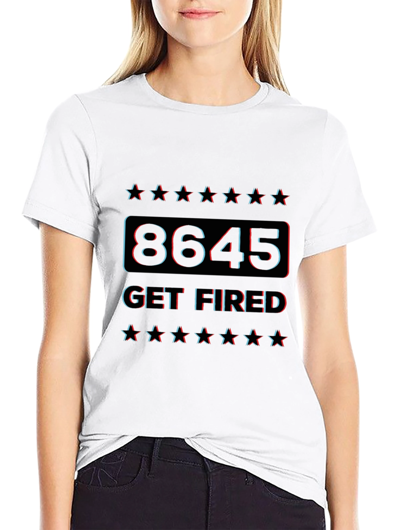 Black 8645 Get Fired Graphic T-Shirt view 9