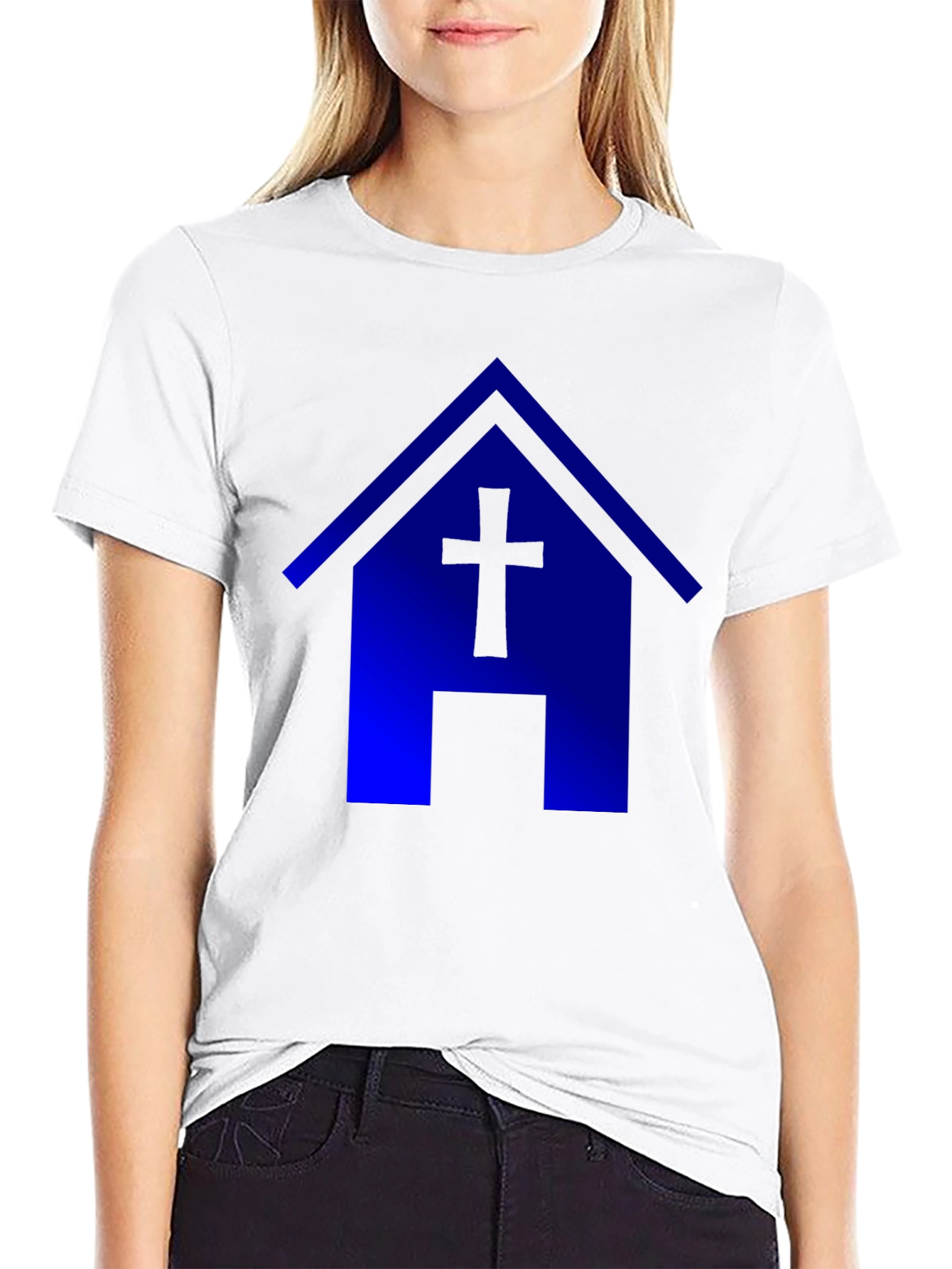 Blue Church T-Shirt: Faith & Style - 9