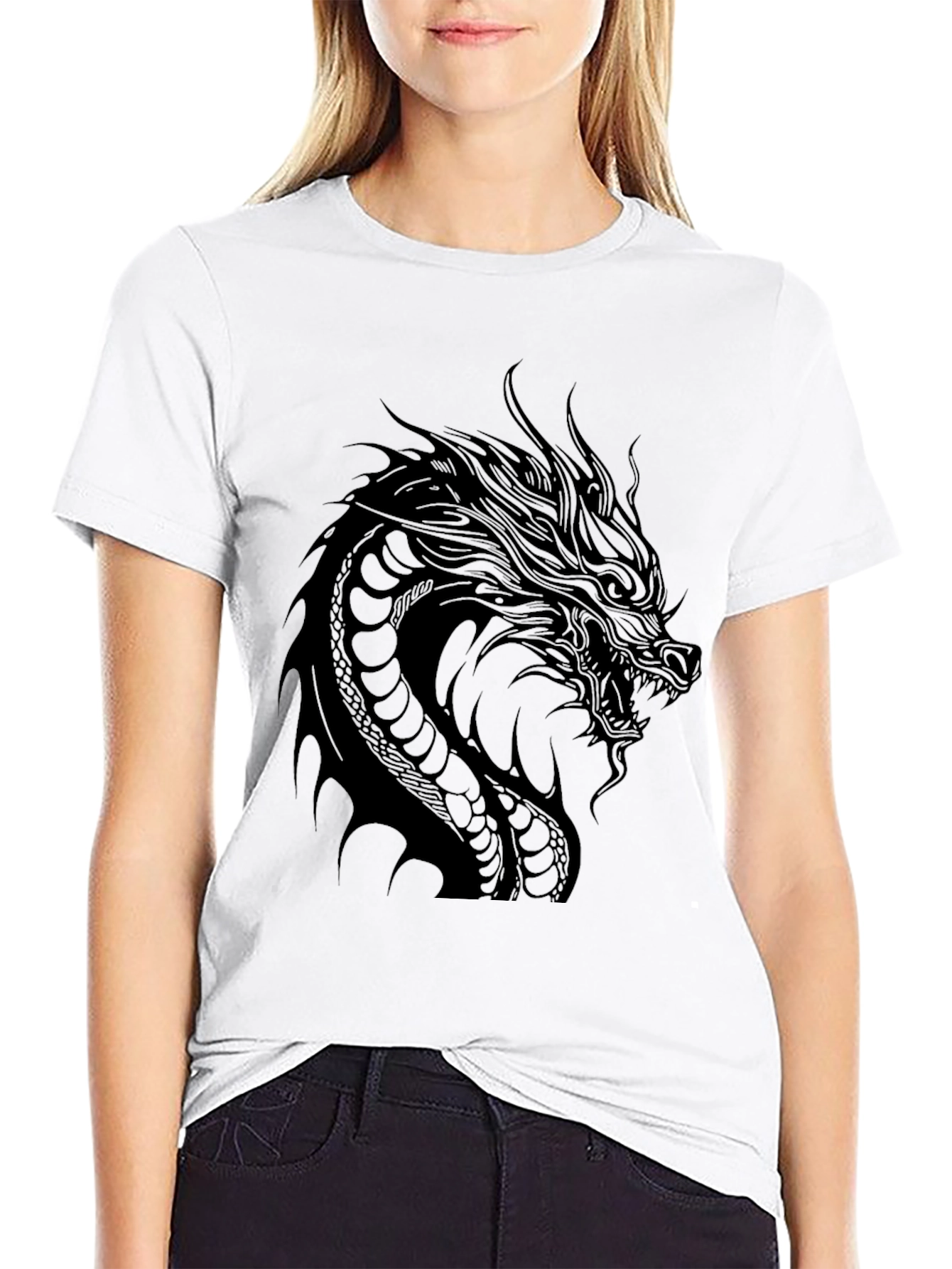Black Dragon Graphic Black T-Shirt view 9
