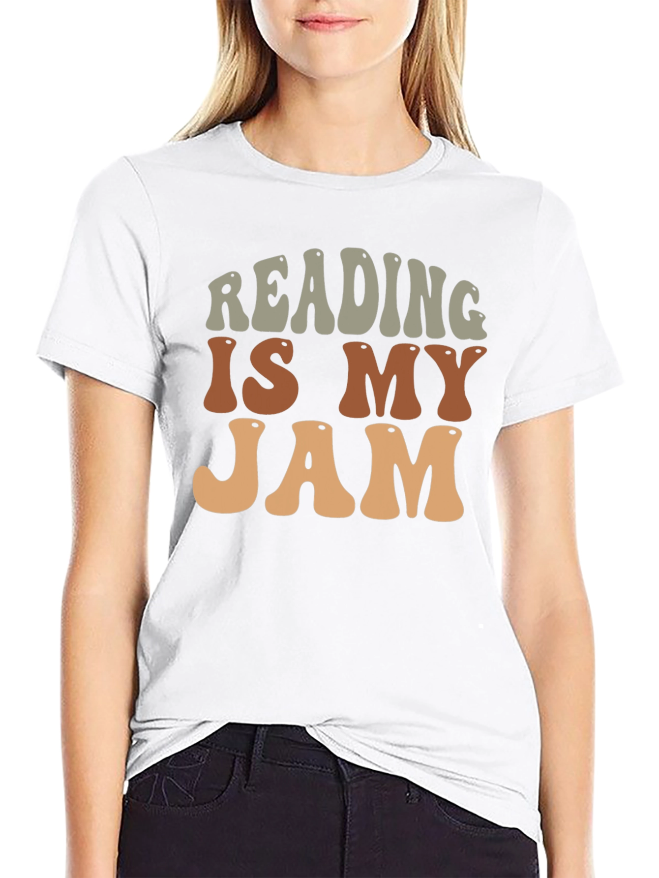 Black Reading Is My Jam Retro Graphic Tee view 9