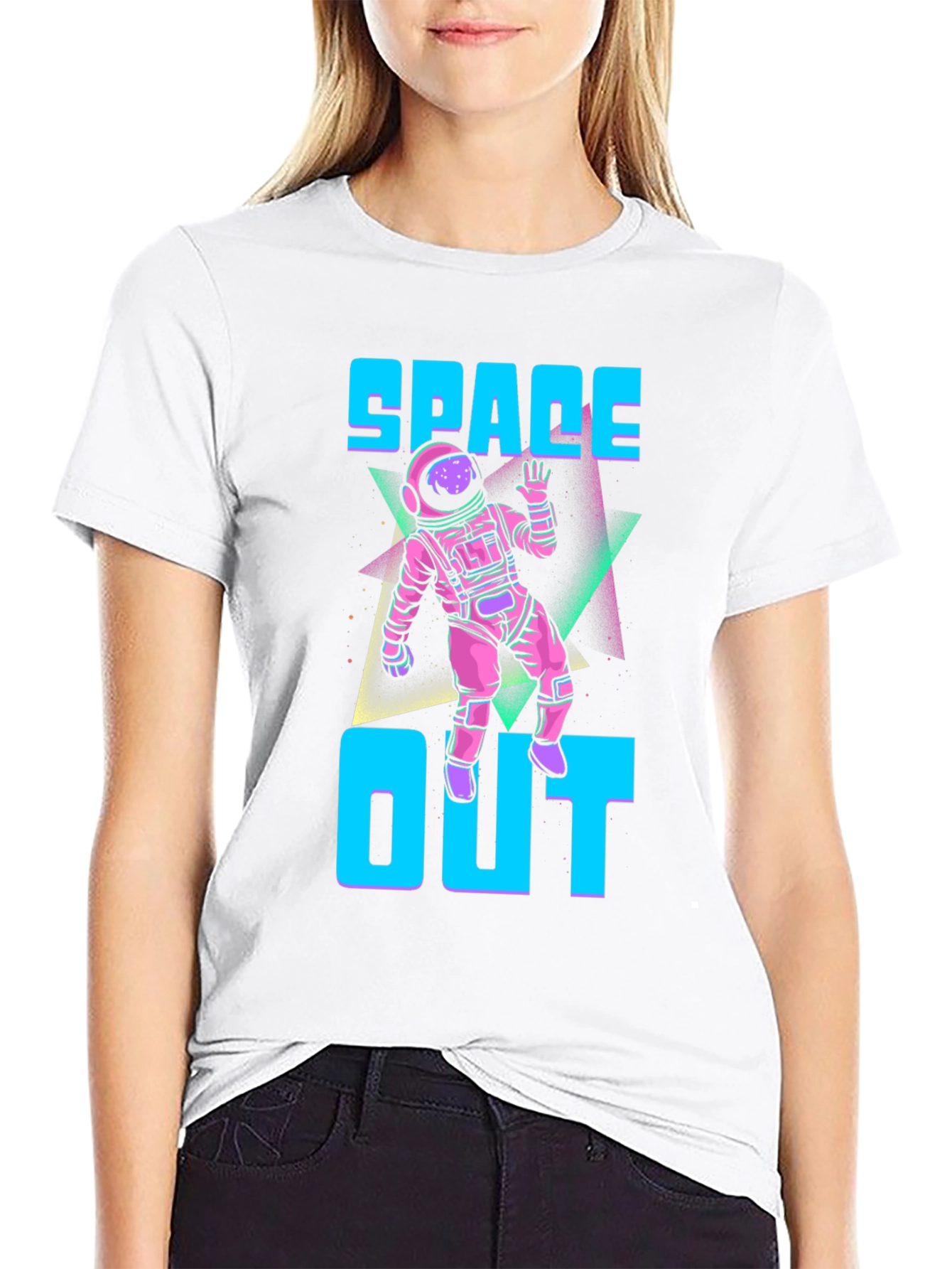 Black Space Out Graphic T-Shirt view 9