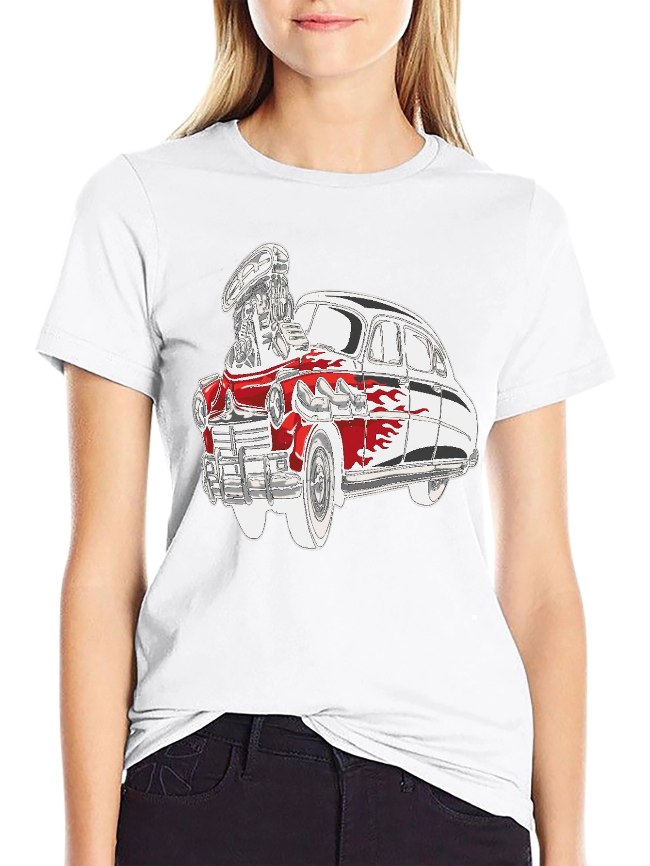Black Vintage Car Graphic Tee view 9