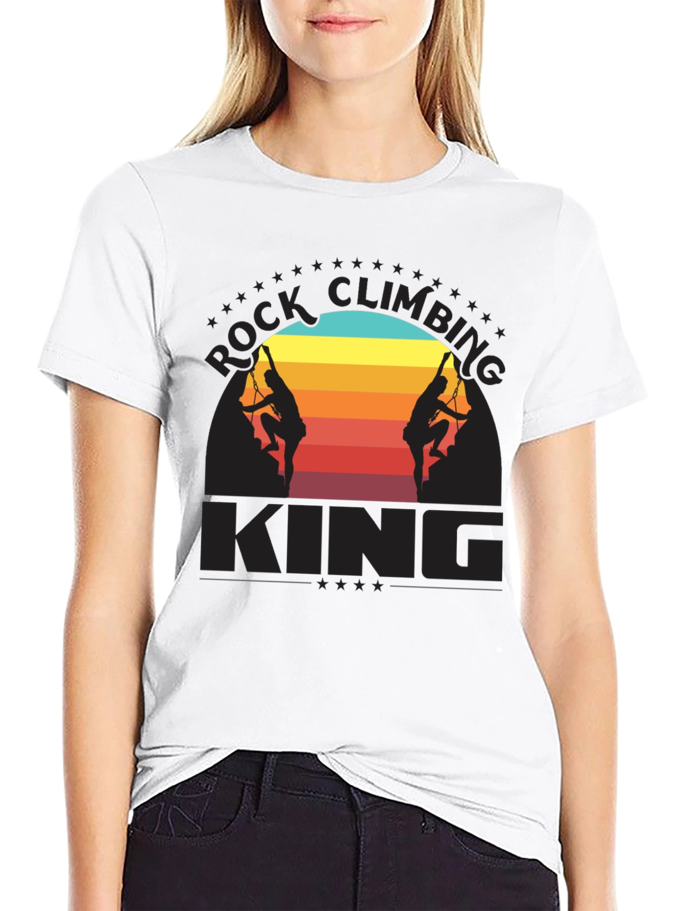Black Rock Climbing King Graphic T-Shirt view 9