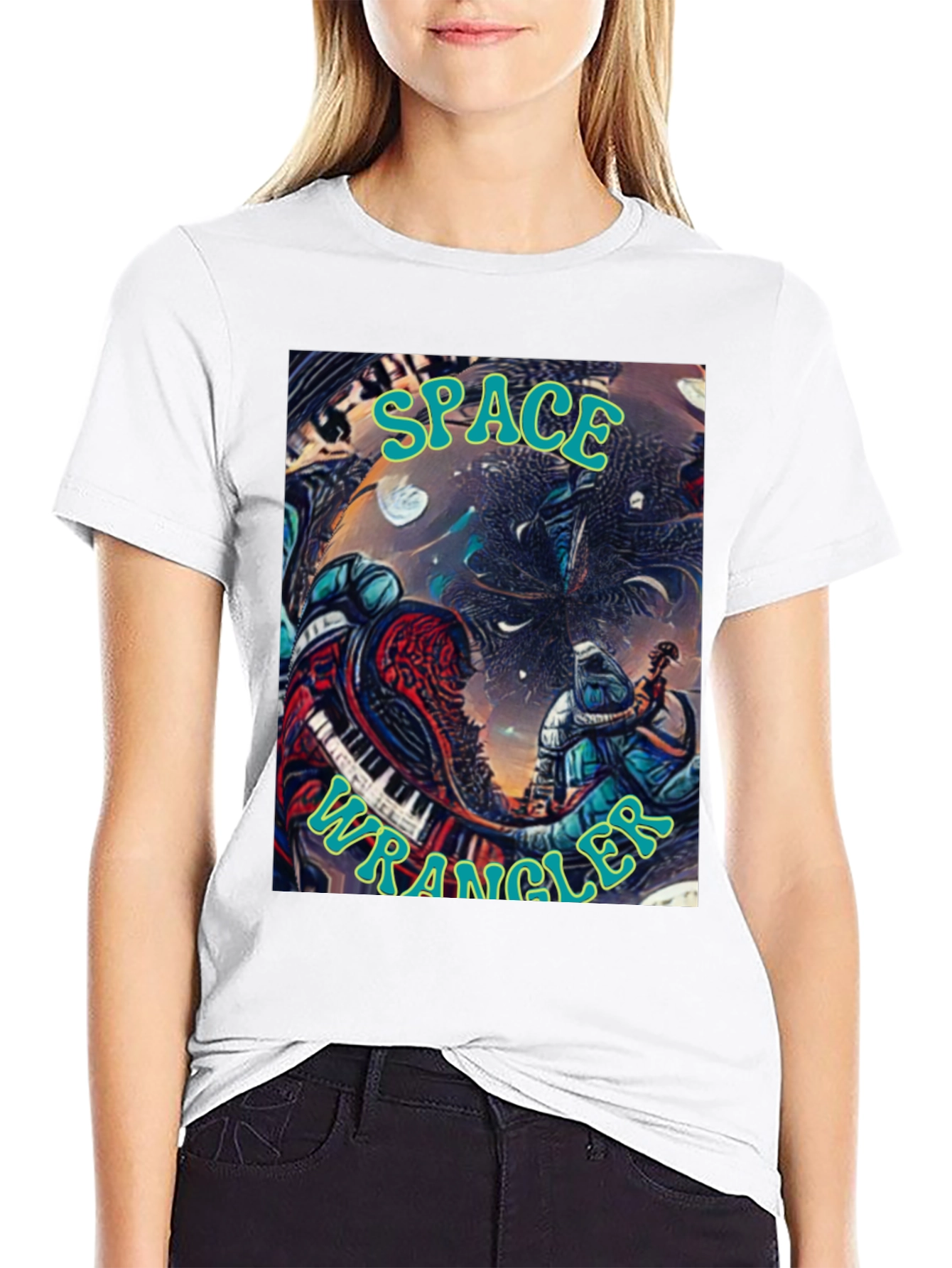 Black Space Wrangler Graphic T-Shirt view 9