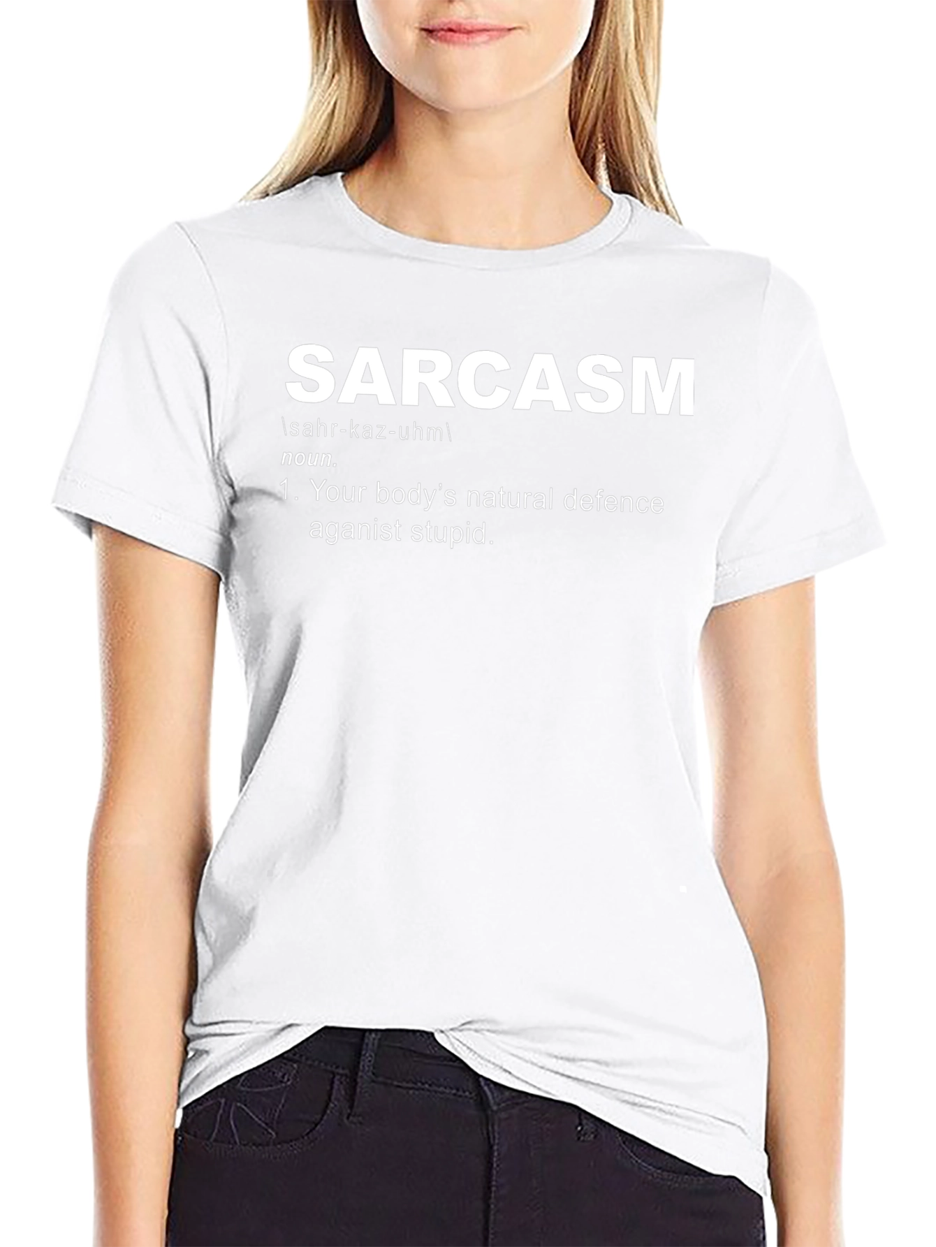 Black Sarcasm Definition Graphic T-Shirt view 9