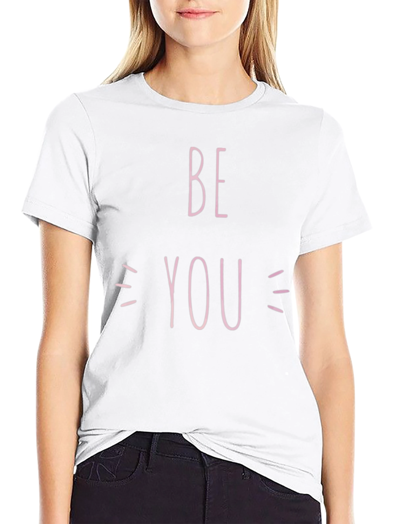 Black Be You Graphic Tee - Black Casual T-Shirt view 9